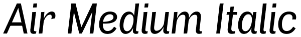 Air Medium Italic Font