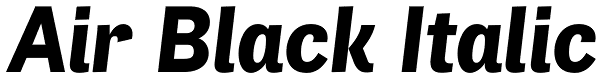 Air Black Italic Font