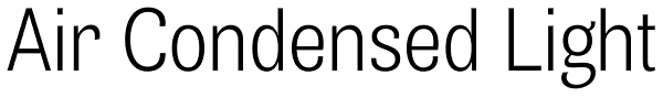 Air Condensed Light Font