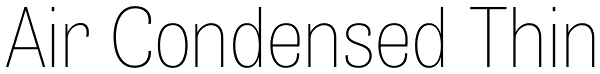 Air Condensed Thin Font