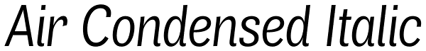 Air Condensed Italic Font