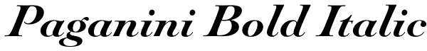 Paganini Bold Italic Font