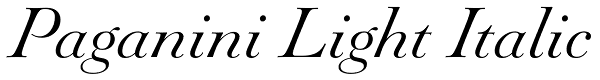 Paganini Light Italic Font