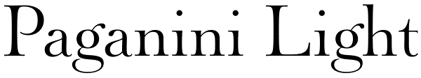 Paganini Light Font