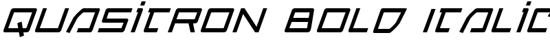 Quasitron Bold Italic Font