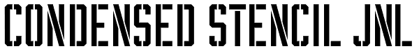 Condensed Stencil JNL Font