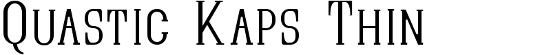 Quastic Kaps Thin Font