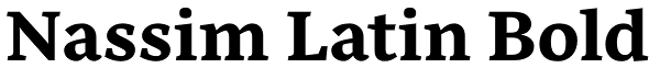 Nassim Latin Bold Font