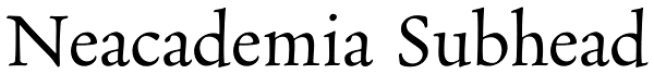 Neacademia Subhead Font