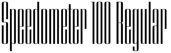 Speedometer 100 Regular Font