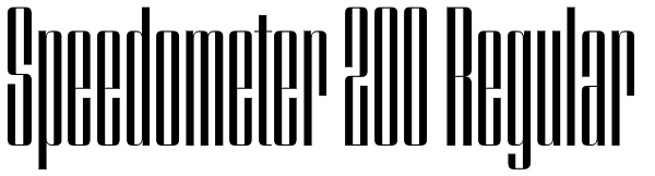 Speedometer 200 Regular Font