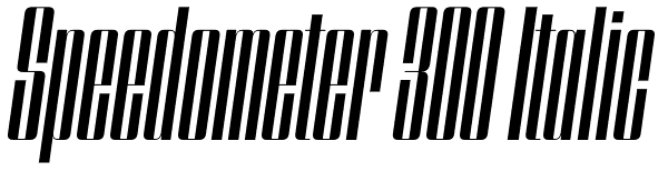 Speedometer 300 Italic Font