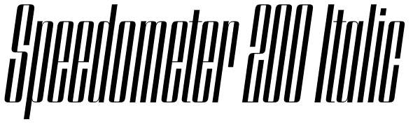 Speedometer 200 Italic Font