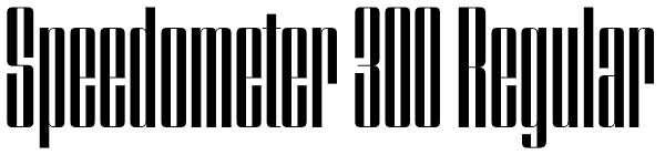 Speedometer 300 Regular Font