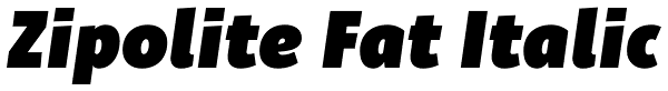 Zipolite Fat Italic Font