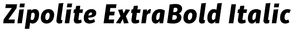 Zipolite ExtraBold Italic Font