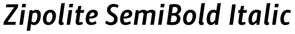 Zipolite SemiBold Italic Font
