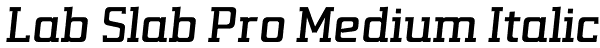 Lab Slab Pro Medium Italic Font