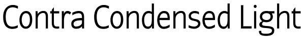 Contra Condensed Light Font