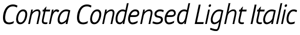 Contra Condensed Light Italic Font