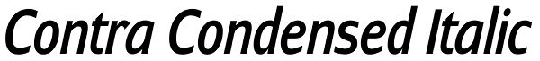 Contra Condensed Italic Font