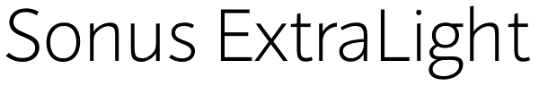Sonus ExtraLight Font