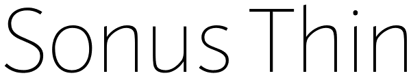 Sonus Thin Font