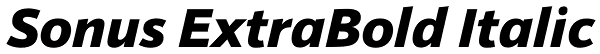 Sonus ExtraBold Italic Font