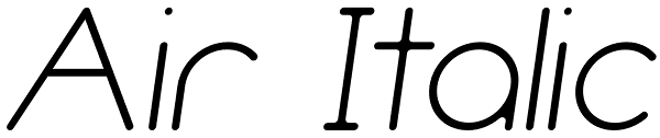 Air Italic Font