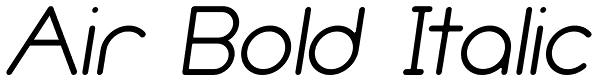 Air Bold Italic Font