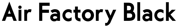 Air Factory Black Font