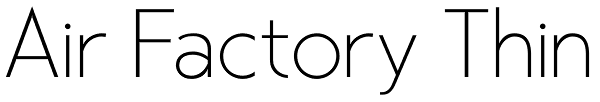 Air Factory Thin Font