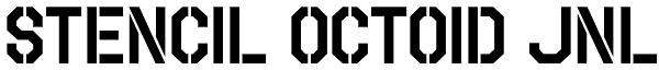 Stencil Octoid JNL Font