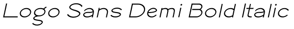 Logo Sans Demi Bold Italic Font