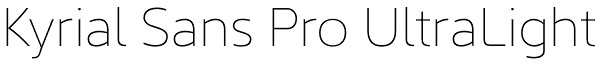 Kyrial Sans Pro UltraLight Font