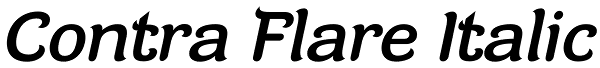 Contra Flare Italic Font