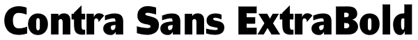 Contra Sans ExtraBold Font