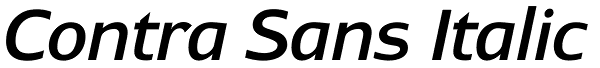 Contra Sans Italic Font