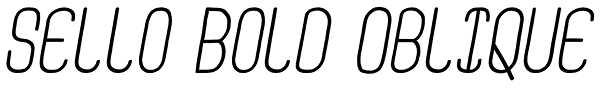 Sello Bold Oblique Font