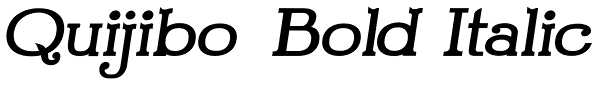 Quijibo Bold Italic Font