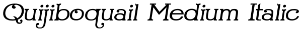 Quijiboquail Medium Italic Font