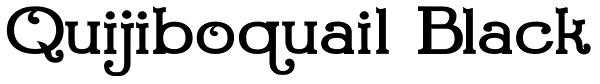 Quijiboquail Black Font