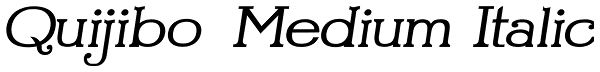 Quijibo Medium Italic Font