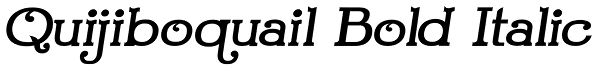 Quijiboquail Bold Italic Font