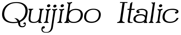 Quijibo Italic Font