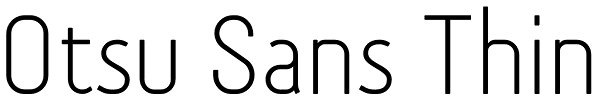 Otsu Sans Thin Font