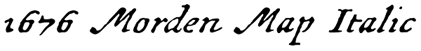 1676 Morden Map Italic Font