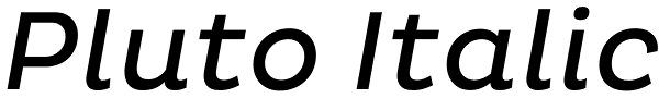 Pluto Italic Font