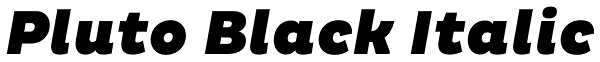 Pluto Black Italic Font