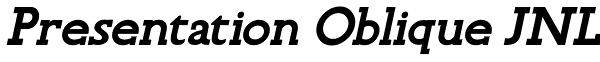 Presentation Oblique JNL Font